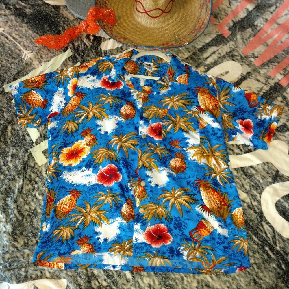 Kennington Island Print Hawaiian Shirt XLg